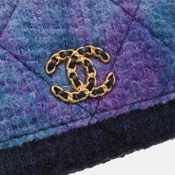 Chanel Chanel 19 Chain Shoulder Bag Purple/Blue Quilted/Calf