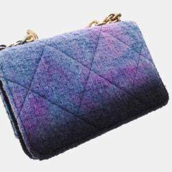 Chanel Chanel 19 Chain Shoulder Bag Purple/Blue Quilted/Calf