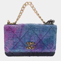 Chanel Chanel 19 Chain Shoulder Bag Purple/Blue Quilted/Calf