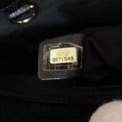 Pre Owned Chanel Petite Shopping Black Leather Tote Bag