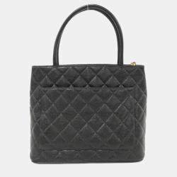 مملوكة مسبقًا Chanel Grand Shopping Black Leather Tote Bag