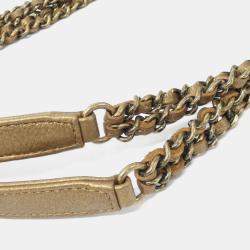 Chanel Paris-Salzburg Metallic Eyelet CC Bronze Leather Shoulder Bag