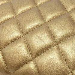 Chanel Paris-Salzburg Metallic Eyelet CC Bronze Leather Shoulder Bag