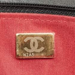 Chanel Black Quilted Leather 19 Flap Wallet on Chain