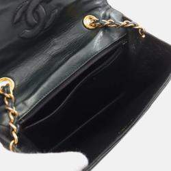 Chanel Green Mini Quilted Lambskin Tassel Flap