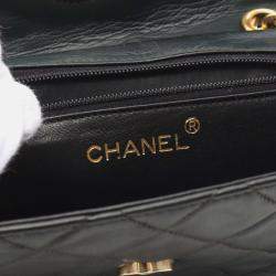 Chanel Green Mini Quilted Lambskin Tassel Flap
