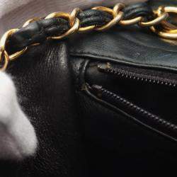 Chanel Green Mini Quilted Lambskin Tassel Flap
