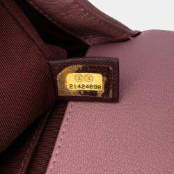Chanel Pink Old Medium Quilted Goatskin and Patent Duo Boy Flap