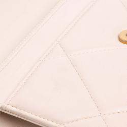 Chanel Beige Quilted Lambskin 19 Wallet on Chain