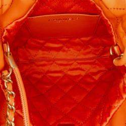 Chanel Mini Shiny Orange Calfskin 22 Handbag