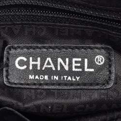 Pre Owned Chanel Black Leather LAX Accordion Shoulder Bag