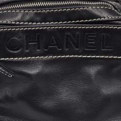 Pre Owned Chanel Black Leather LAX Accordion Shoulder Bag