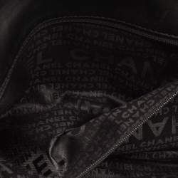 Pre Owned Chanel Black Chocolate Bar Quilt Patent Leather Diagonal Flap Bag