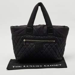 Chanel Black Quilted Nylon Coco Cocoon Tote