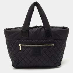 Chanel Black Quilted Nylon Coco Cocoon Tote