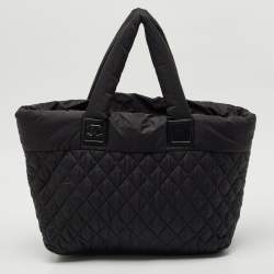 Chanel Black Quilted Nylon Coco Cocoon Tote