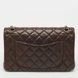 Chanel Choco Brown Quilted Iridescent Leather 226 Reissue 2.55 Flap Bag