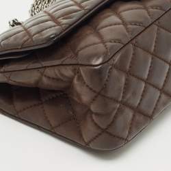 Chanel Choco Brown Quilted Iridescent Leather 226 Reissue 2.55 Flap Bag