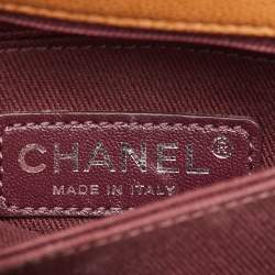 Chanel Brown Quilted Caviar Leather Mini Coco Top Handle Bag