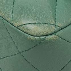 Chanel Green Quilted Leather Rectangular Mini Classic Flap Bag