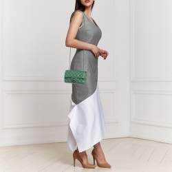 Chanel Green Quilted Leather Rectangular Mini Classic Flap Bag