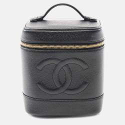 Chanel Black CC Caviar Vanity Case