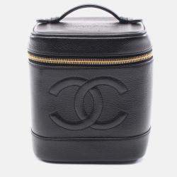 Chanel Black CC Caviar Vanity Case