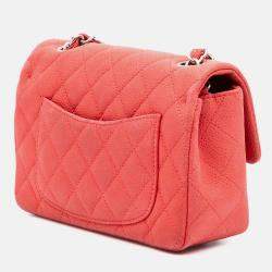 Pre Owned Chanel Mini Rectangular Classic Caviar Single Flap