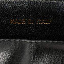 Pre Owned Chanel Black CC Stitched Lambskin Flap