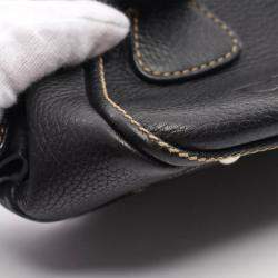 Chanel  CC Coco Black Grained Calfskin Handbag SHW