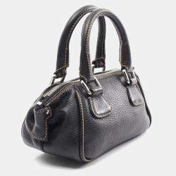 Chanel  CC Coco Black Grained Calfskin Handbag SHW