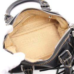 Chanel  CC Coco Black Grained Calfskin Handbag SHW