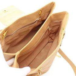 Chanel CC Shopper Beige Leather Tote Bag