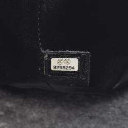 Pre Owned Chanel Medallion Black Grained Calfskin Leather Tote Bag