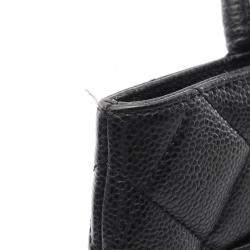 Pre Owned Chanel Medallion Black Grained Calfskin Leather Tote Bag