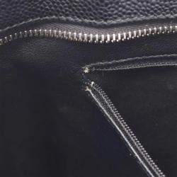 Pre Owned Chanel Medallion Black Grained Calfskin Leather Tote Bag