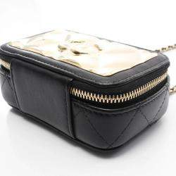 Chanel Black Lambskin CC Coco Mini Matelassé Shoulder Bag GHW