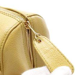Pre Owned Chanel CC Coco Mark Green Grained Calfskin Leather Chain Shoulder Bag GHW