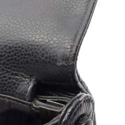 Chanel Double Face Black Grained Calfskin Shoulder Bag