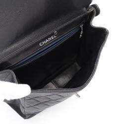 Chanel Double Face Black Grained Calfskin Shoulder Bag