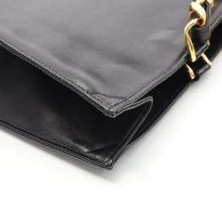 Chanel Jumbo Black Leather Tote Bag