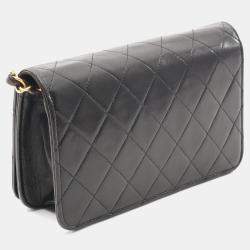 Chanel Full Flap Black Lambskin Shoulder Bag