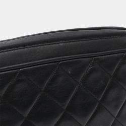 Pre Owned Chanel CC Camera Tassel Black Lambskin Shoulder Bag
