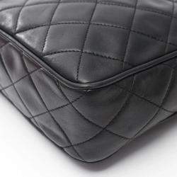 Pre Owned Chanel CC Camera Tassel Black Lambskin Shoulder Bag