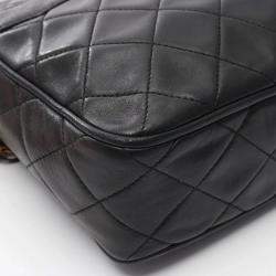 Pre Owned Chanel CC Camera Tassel Black Lambskin Shoulder Bag