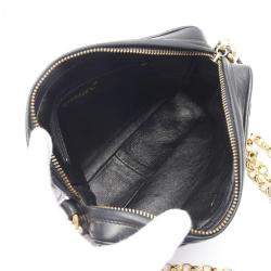 Pre Owned Chanel CC Camera Tassel Black Lambskin Shoulder Bag
