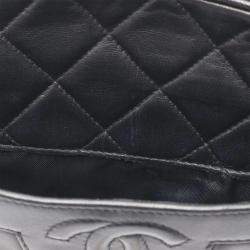 Pre Owned Chanel CC Camera Tassel Black Lambskin Shoulder Bag
