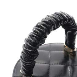 Chanel CC Matelasse Black Lambskin Leather Handbag GHW 