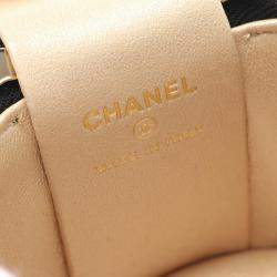 Chanel CC Matelasse Black Lambskin Leather Handbag GHW 