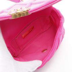 Chanel 19 Pink Fabric Shoulder Bag